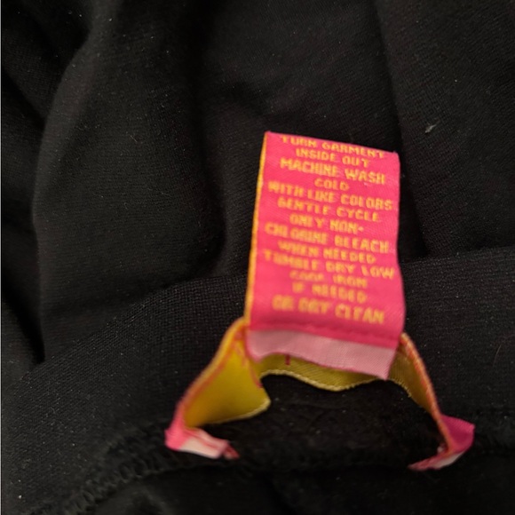 Pull on Black Stretch Ankle Length Pants with Zipper Accents - Picture 8 of 8